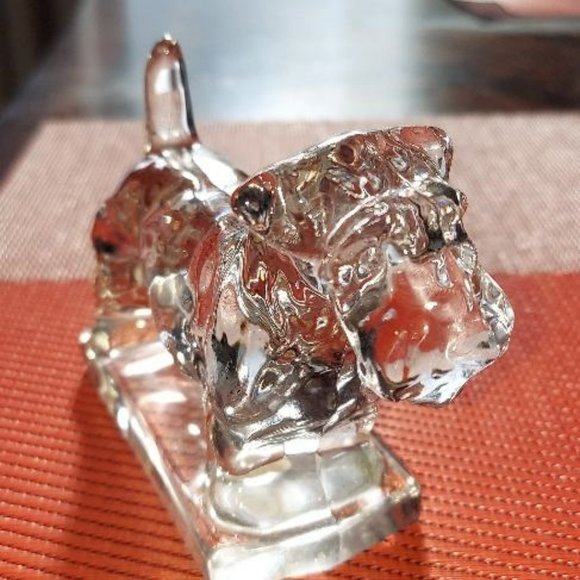 Heisey Animal Scottie Dog Champ Sealyham Terrier Clear Paperweight - Picture 3 of 6